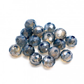 Бусины рондели 4*3мм (серый полупрозрачный)